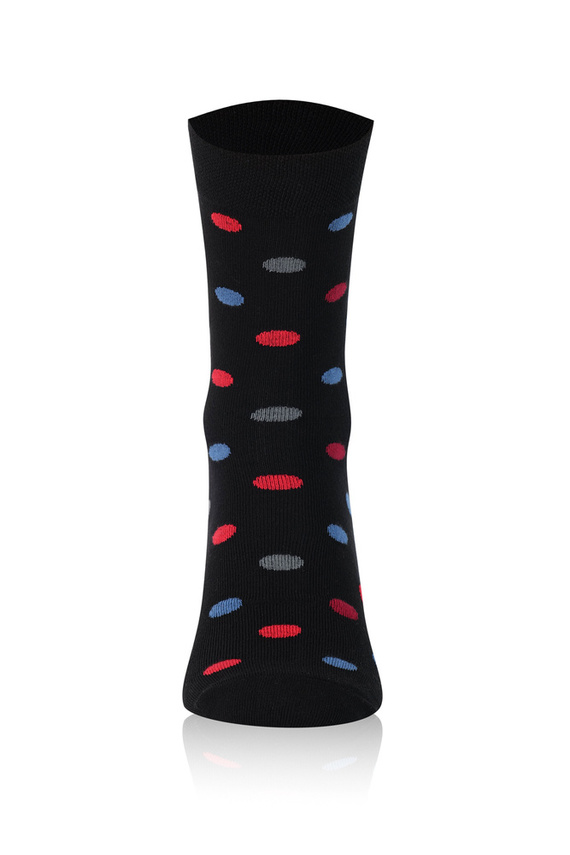 M21 Italian Fashion Skarpety długie męskie - czarny/bordo/grafit