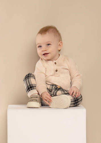 Body z długim rękawem 163645 "Magia Świąt" Nicol - beżowy