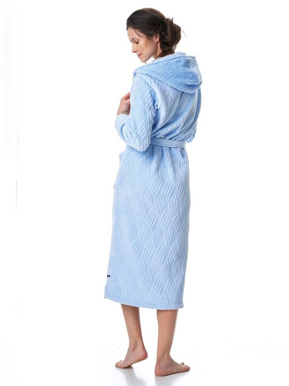 LGL 803 Długi Szlafrok Damski Key niebieski
