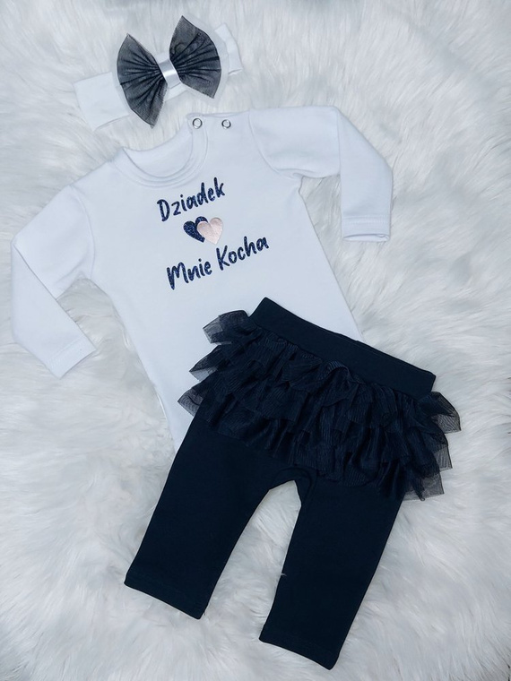 "Dziadek mnie kocha" Bambarillo Body z długim rękawem- bordo