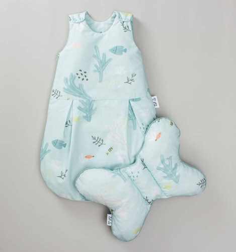 LUL-0033 Rybki Śpiworek niemowlęcy z poduszką Luli Lu