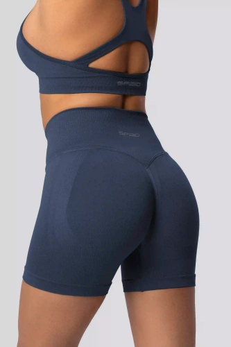 Spaio PUSH-UP PRO spodenki modelujące bezszwowe fitness szorty navy blue