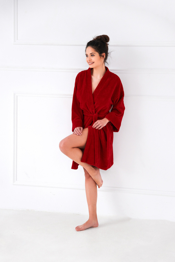 Rolling Szlafrok damski Sensis - czerwony