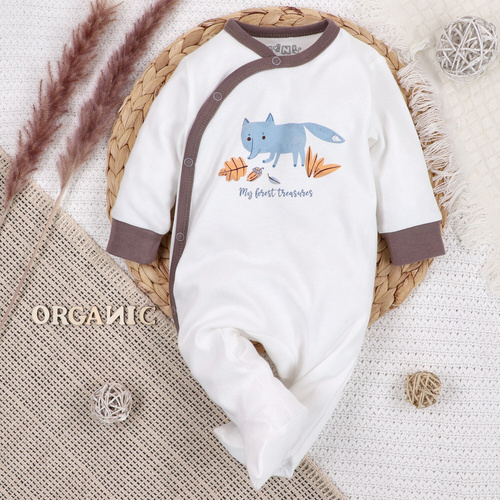 ABN-4503/ECR Skarby Jesieni Pajacyk dla chłopca Nini ecru