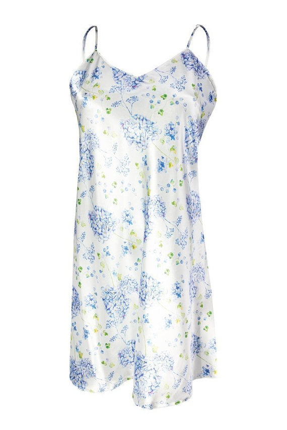 DK-HK Flowers Halka satynowa koszulka damska DKaren - 2 biały