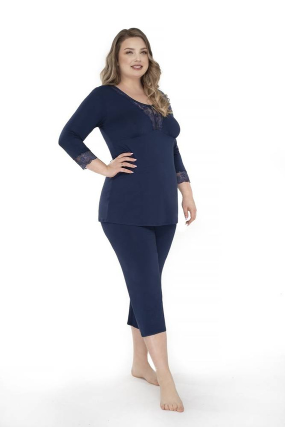 Margot Piżama Damska 7/8 Babella -szafir