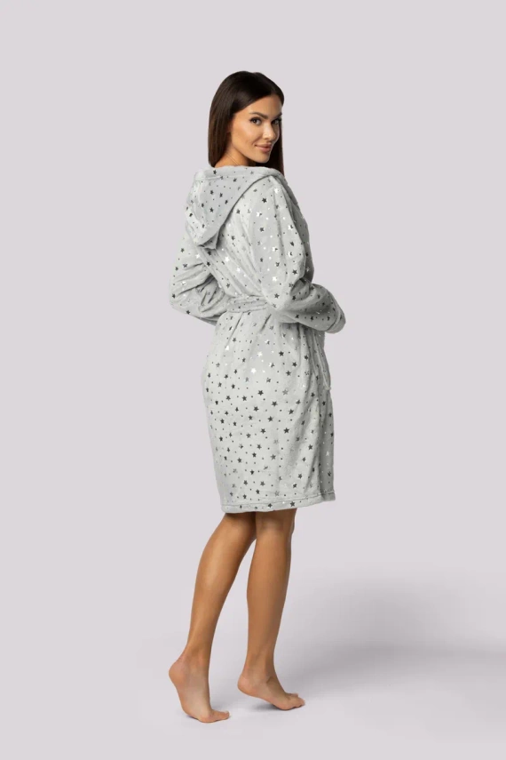 Star szlafrok damski Envie light grey