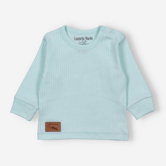 Lagarto Verde Bluzka z dzianiny prążkowej - niebieski