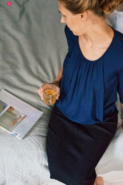 Kangaroo Milk&Love bluzka ciążowa i do karmienia z rękawem 7/8 rose brown