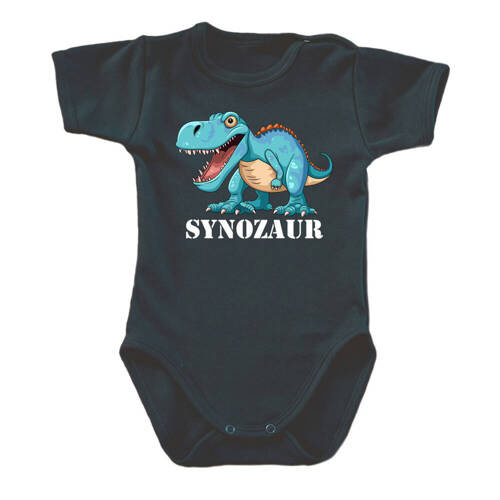 SKU 023TS "Synozaur" Body krótki rękaw Moocha czarny