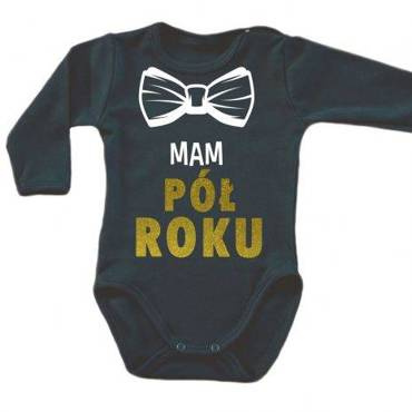 "MAM PÓŁ ROKU" Moocha Body długi rękaw czarny