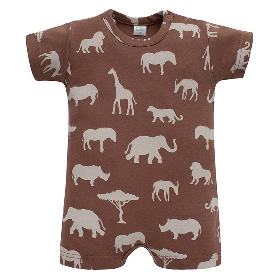 Safari Pinokio Rampers niemowlęcy - afryka brązowy