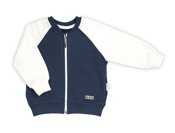 Bluza dresowa rozpinana 179272 "Sonia" Nicol - granat/krem