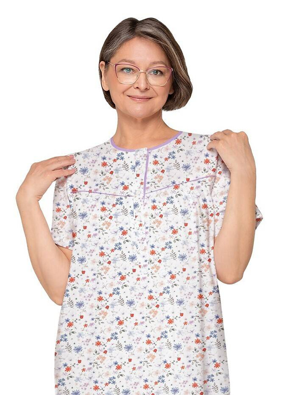 203 Bogna I rozpinana koszula nocna Martel -25 fioletowa