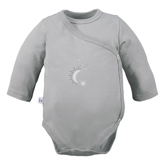 Petite Eevi Body rozpinane -gwiazdki szare