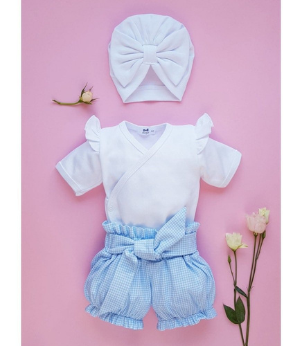 2115B Julietta Turban niemowlęcy Marija biały