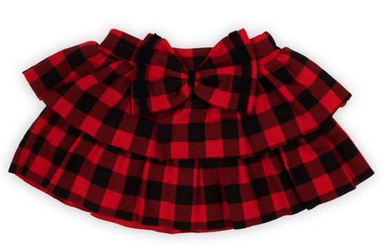 Spódniczka 163578 "Magia Świąt" Nicol - kratka: czarny, czerwony