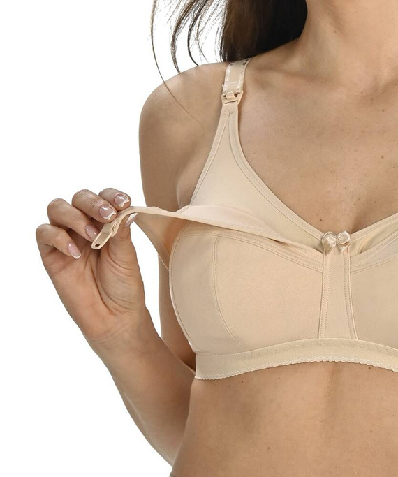 404 Perla miękki biustonosz do karmienia bez fiszbin Teyli - beżowy