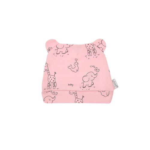 4800 04 Komplet wyprawkowy 4-częściowy nadruk "Animals" Nicol - różowy