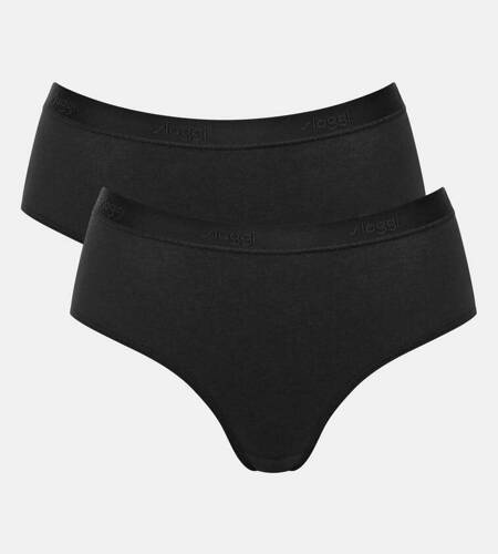 Go Casual Midi Figi Damskie 2-pak Sloggi - black