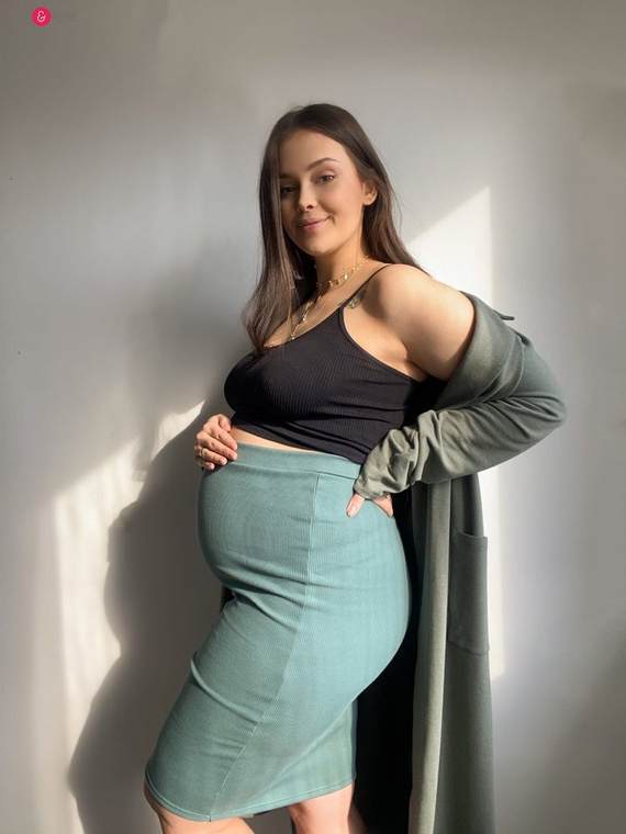 Spódnica ciążowa Tummy Milk&Love morska zieleń