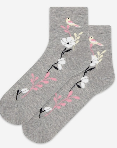 U84.01P Skarpety damskie Wola Perfect Woman ash 963– bawełna, kolorowe wzory