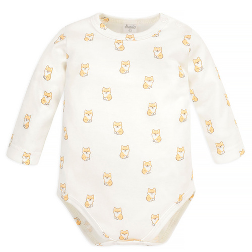 Lovely Day Pinokio Body niemowlęce - ecru pieski