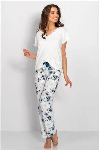 Lucy piżama damska Momenti Per Me white