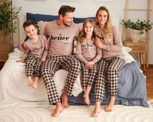 5216 "The best" Piżama Męska Doctor Nap - beige