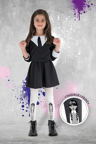 2330 black  Rajstopy Dziewczęce Knittex bianco