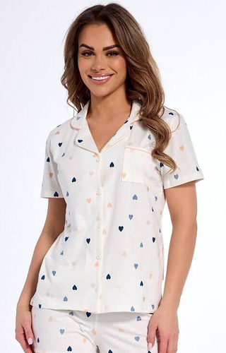 346/310 Love Piżama damska rozpinana Cornette ecru