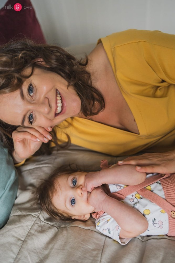 Two Ways Milk&Love bluzka ciążowa i do karmienia ochra