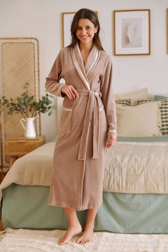 Szlafrok damski Doctor Nap SWO.1078- beige