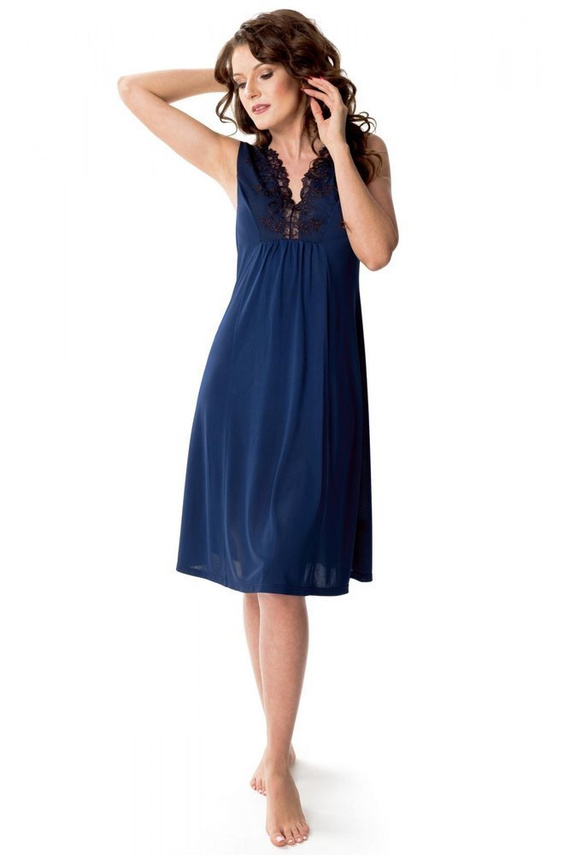 6350 Atena koszula nocna damska Mewa granatowy