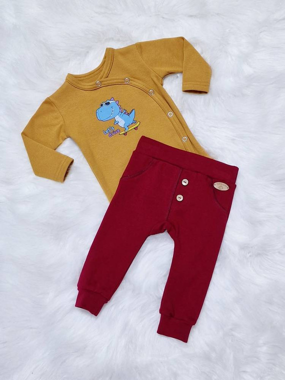 Let's Drive Bambarillo Body z długim rękawem kopertowe musztardowy