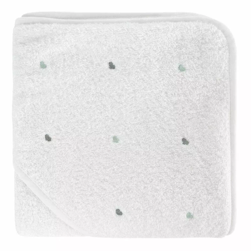 Baby 60 Serca niemowlęce okrycie kąpielowe Eurofirany biały/miętowy