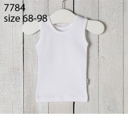 130 Koszulka na ramiączkach niemowlęca "Basic" Nicol - biały