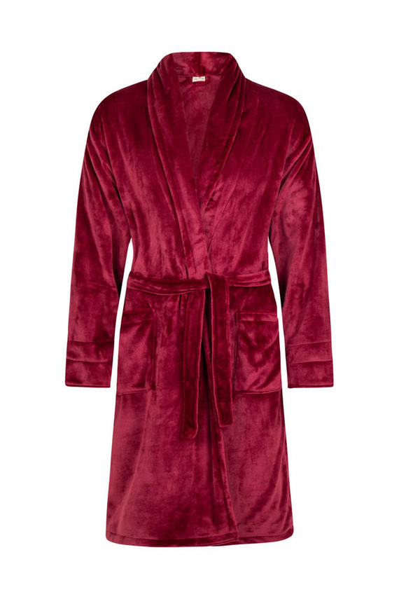 Elen Szlafrok damski polarowy ByShelly - bordowy