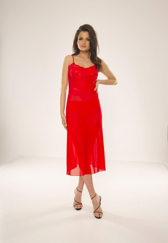 469 Alison Koszula nocna na ramiączkach Forex - czerwony