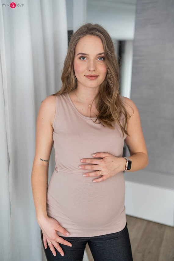 Milk Top Milk&Love koszulka ciążowa i do karmienia biały
