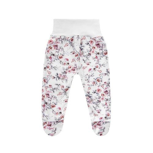 "Rose" Półśpioch bawełniany dla dziewczynki Terjan - white rose