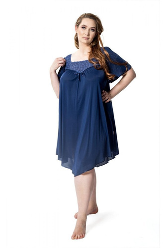388 Józefina halka koszula nocna damska Mewa granatowy