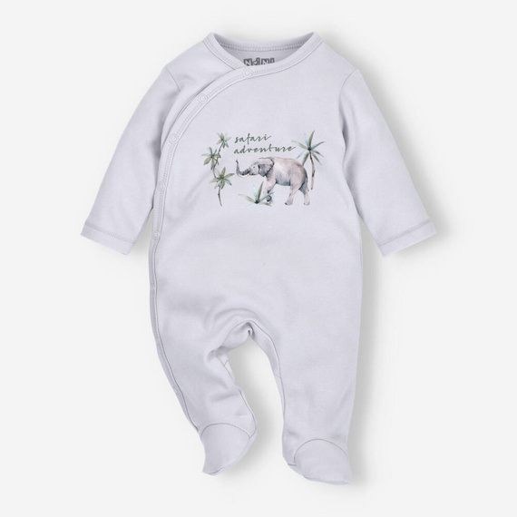 ABN-4301 Safari Adventure Pajacyk z bawełny organicznej Nini - szary