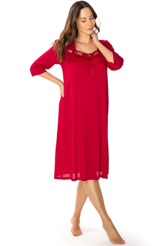 3942 Melisa halka koszula nocna damska Mewa burgundowy