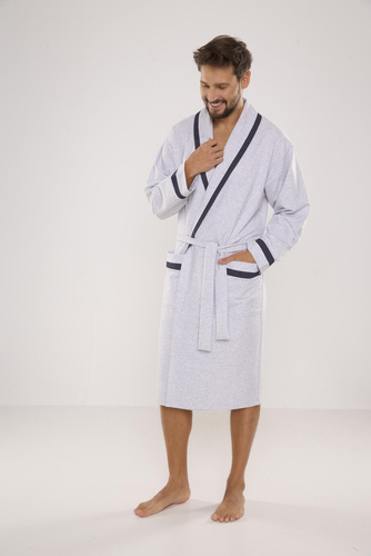 564 Bruno szlafrok męski De Lafense - jasny melanż