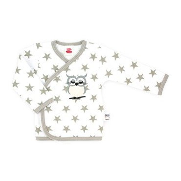 Koszulka niemowlęca  "OWL" Makoma szara