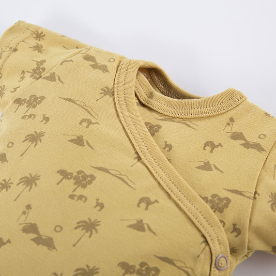 Sahara Eevi Body rozpinane z krótkim rękawem - żółty