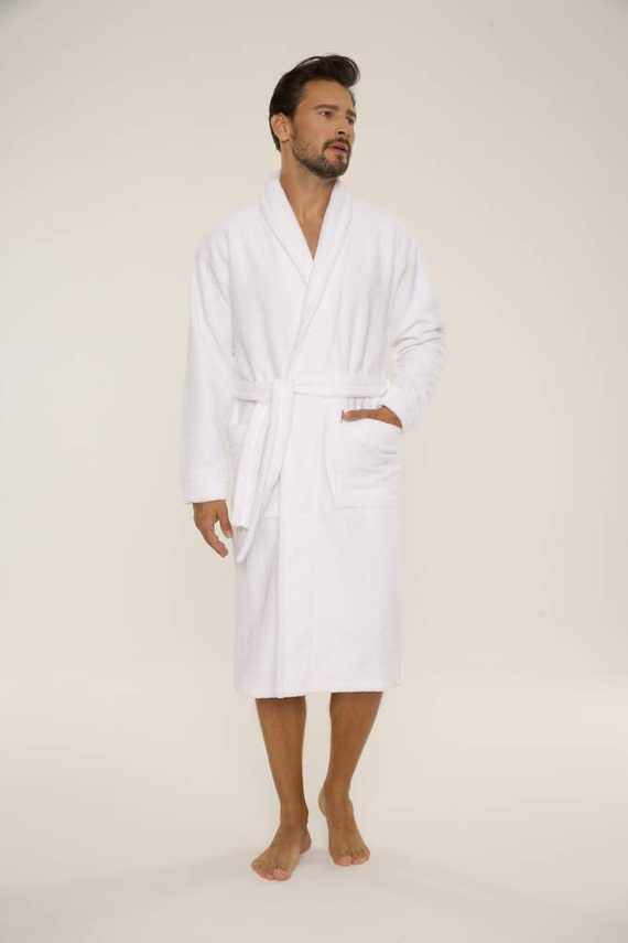 735 Manuele szlafrok męski De Lafense - biały