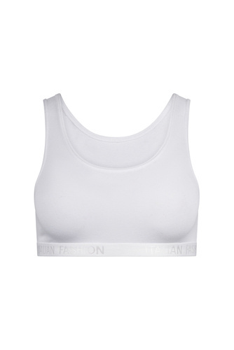 Nikola Italian Fashion Stanik dziewczęcy, szerokie ramiączko -biały