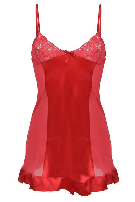 Calla Halka satynowa koszulka damska DKaren - czerwony